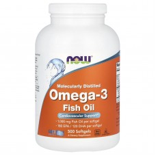 Now Foods, омега-3, очищенная на молекулярном уровне, 500 капсул Now Foods, омега-3, очищенная на молекулярном уровне, 500 капсул